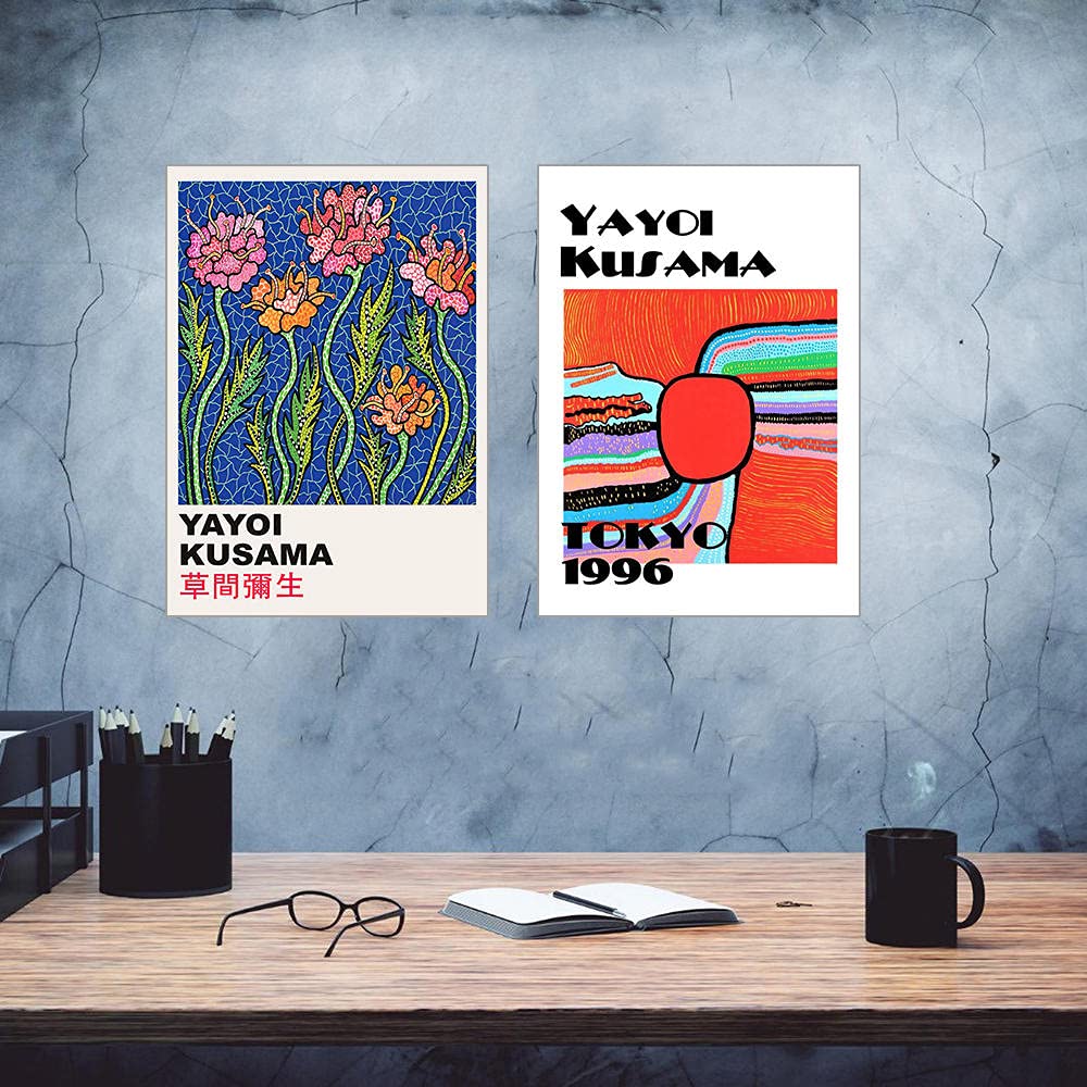 Amazon｜Yayoi Kusama草間彌生絵画インテリア抽象無限大ドットポスター